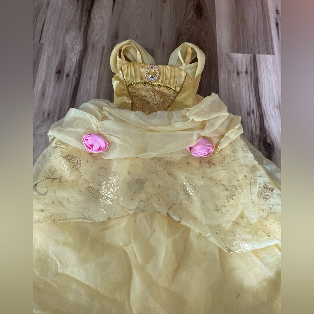 Disney Belle Costume Dress Beauty & The Beast Parks Girls Child Size 5/6